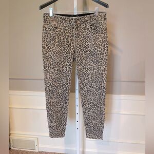 Knox Rose Pants Cheetah 12 Animal Soft Stretch Neutral Casual Light Almond